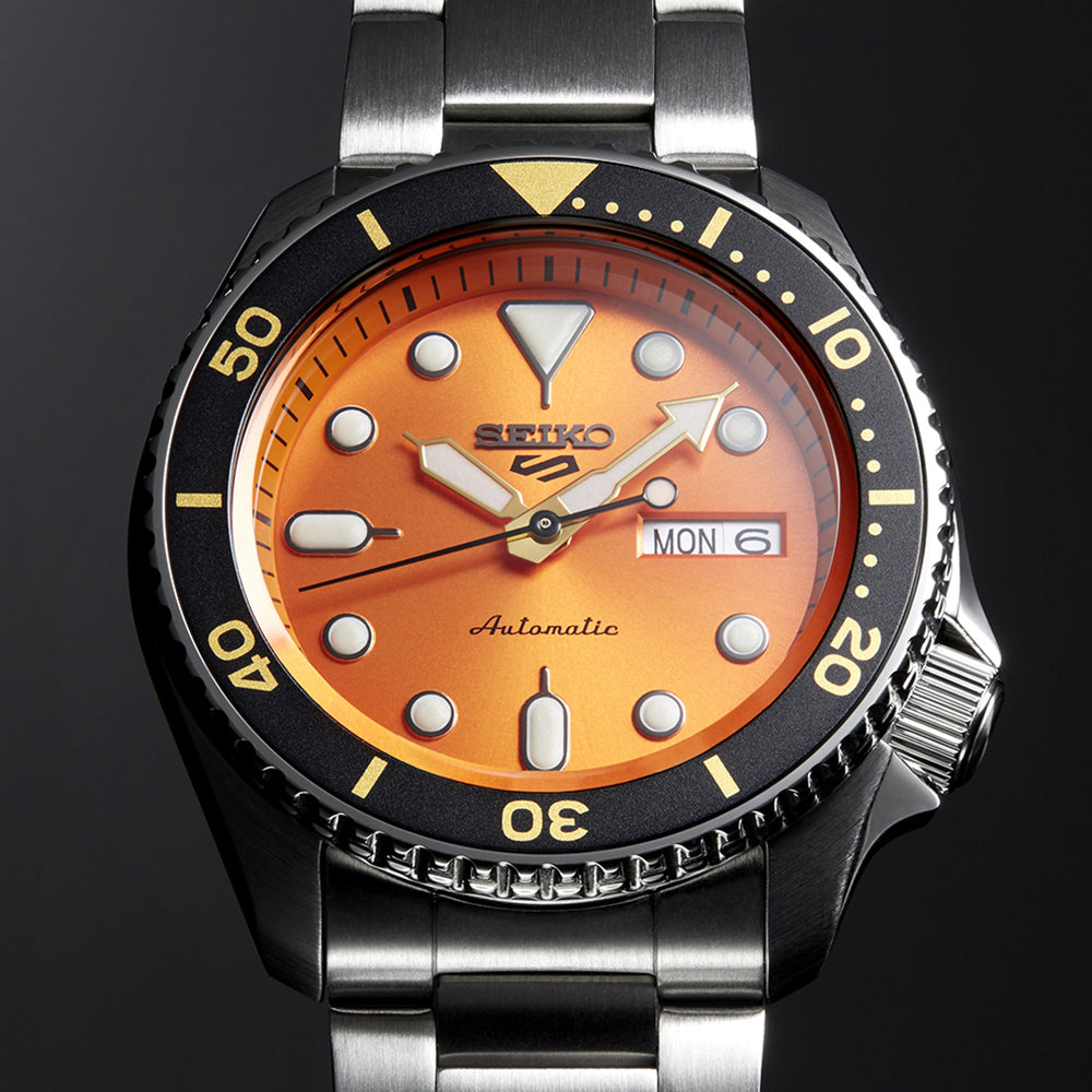Seiko 5 Sports Automatic SRPD59K1 Orologio SKX Series WR100 ORANGE cal 4R36