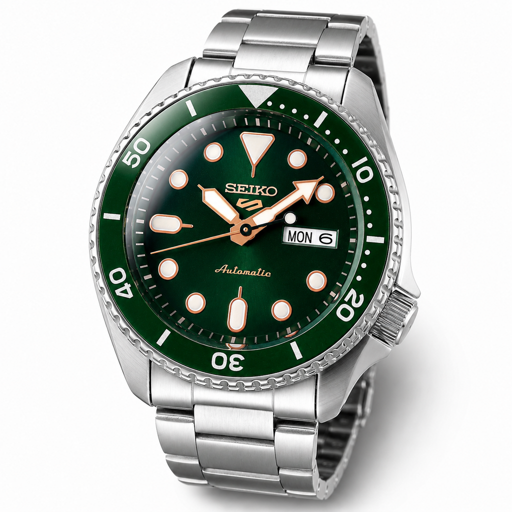 Seiko 5 Sports Automatic Watch SRPD63K1 Man SKX Series Green Dial cal 4R36