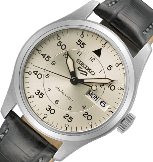 Seiko 5 Sports Automatic Watch SRPJ87K1 Field Series WR100 Champagne cal. 4R36