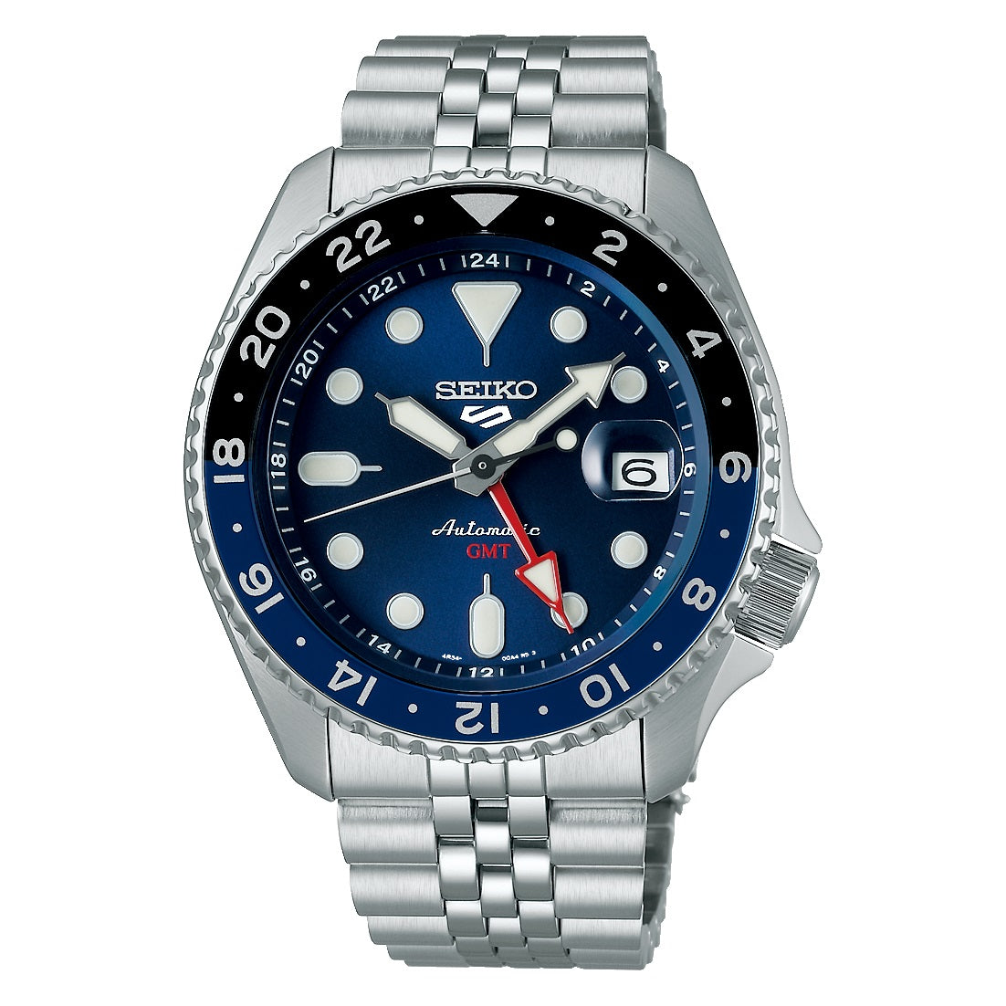 Seiko 5 Sports Automatic GMT SSK003K1 Watch Wr100 Deep BLUE 4R34 New