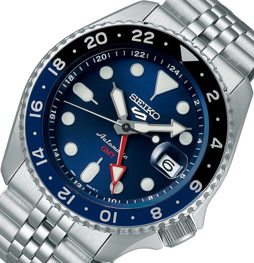 Seiko 5 Sports Automatic GMT SSK003K1 Watch Wr100 Deep BLUE 4R34 New
