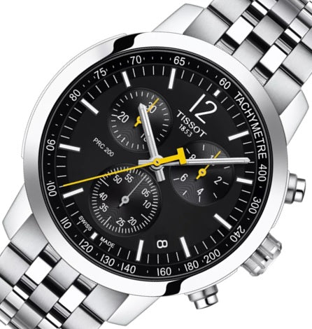 Tissot PRC 200 43mm Quartz Chrono T114.417.11.057.00 SWISS MADE WR200 Black