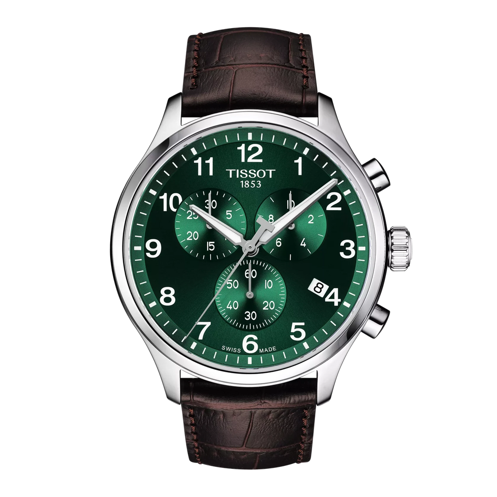Tissot Chrono XL Classic Watch 45mm T116.617.16.092.00 WR100 SWISS MADE Green Dial