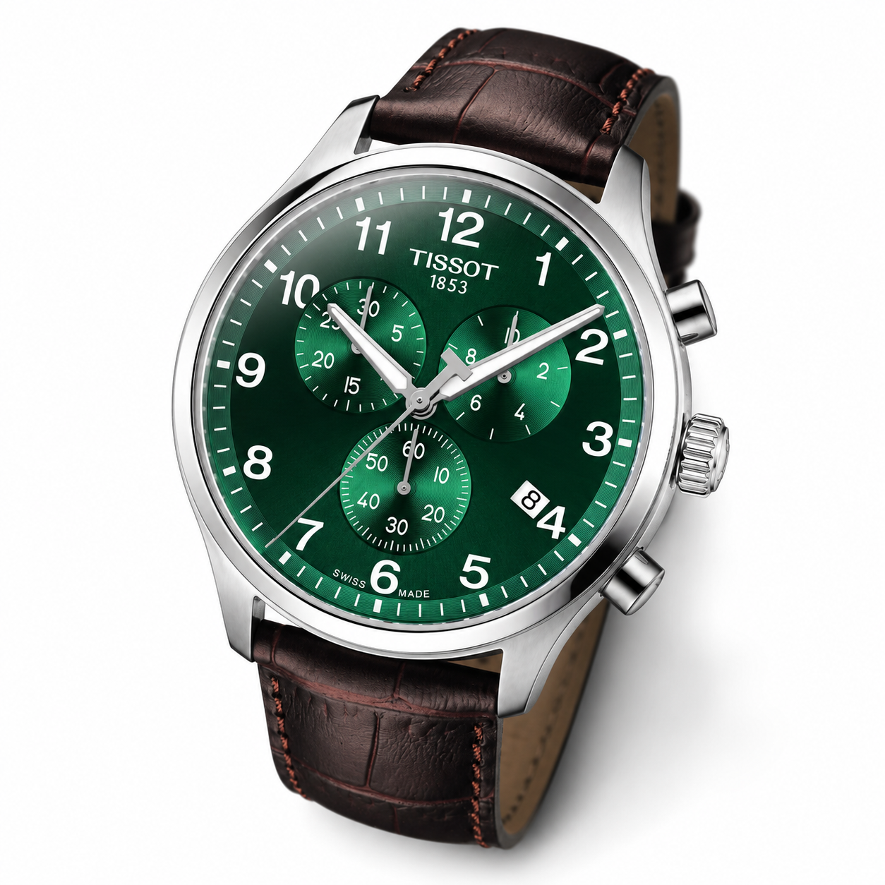 Tissot Chrono XL Classic Watch 45mm T116.617.16.092.00 WR100 SWISS MADE Green Dial