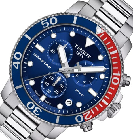 Tissot Chrono Seastar 1000 T120.417.11.041.03 Diver's WR300 Pepsi 45,5mm SWISS MADE