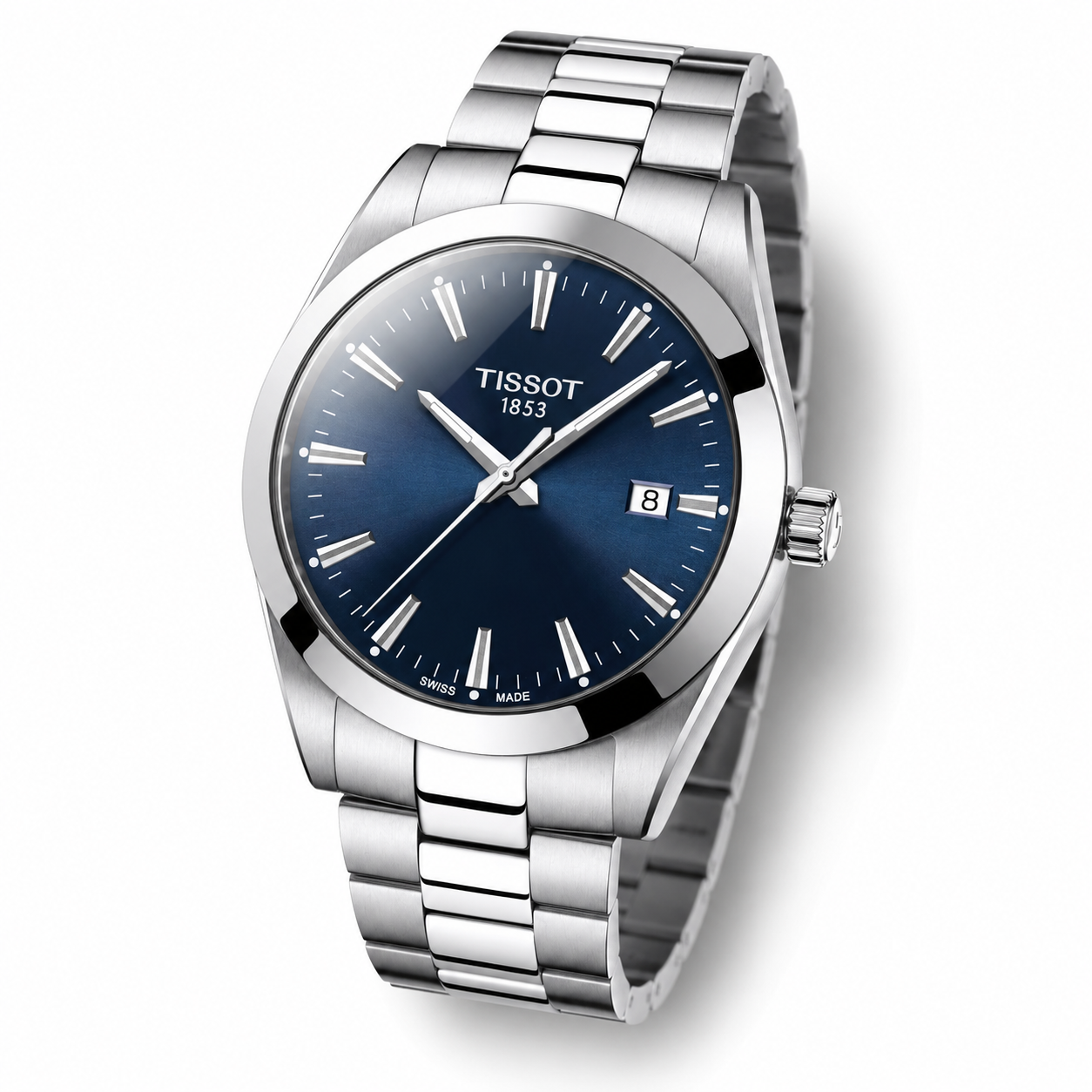 Tissot Gentleman 40mm Watch SWISS MADE T127.410.11.041.00 UOMO New