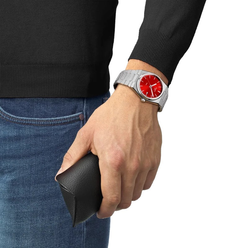Tissot PRX 40mm Watch T137.410.11.421.00 WR100 SWISS MADE Quartz Red New