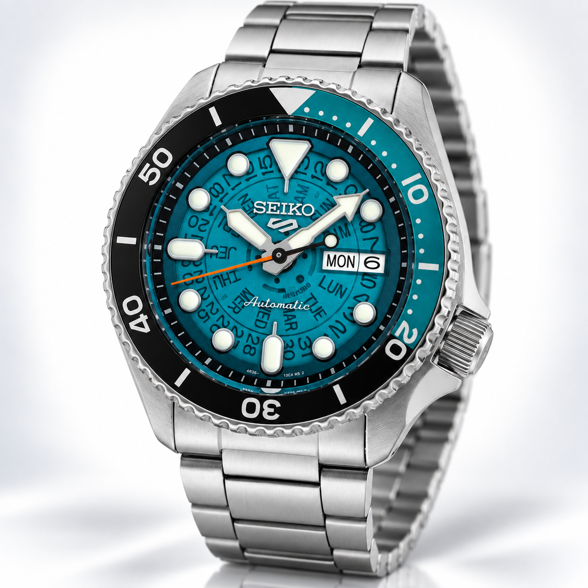 Seiko 5 Sports SRPJ45K1 Watch Automatic SKX Series WR100 TIME SONAR 4R36 New