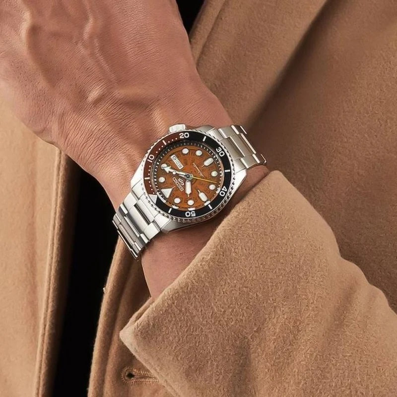 Seiko 5 Sports SRPJ47K1 Watch Automatic SKX Series WR100 TIME SONAR 4R36 New
