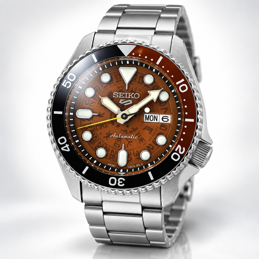 Seiko 5 Sports SRPJ47K1 Watch Automatic SKX Series WR100 TIME SONAR 4R36 New