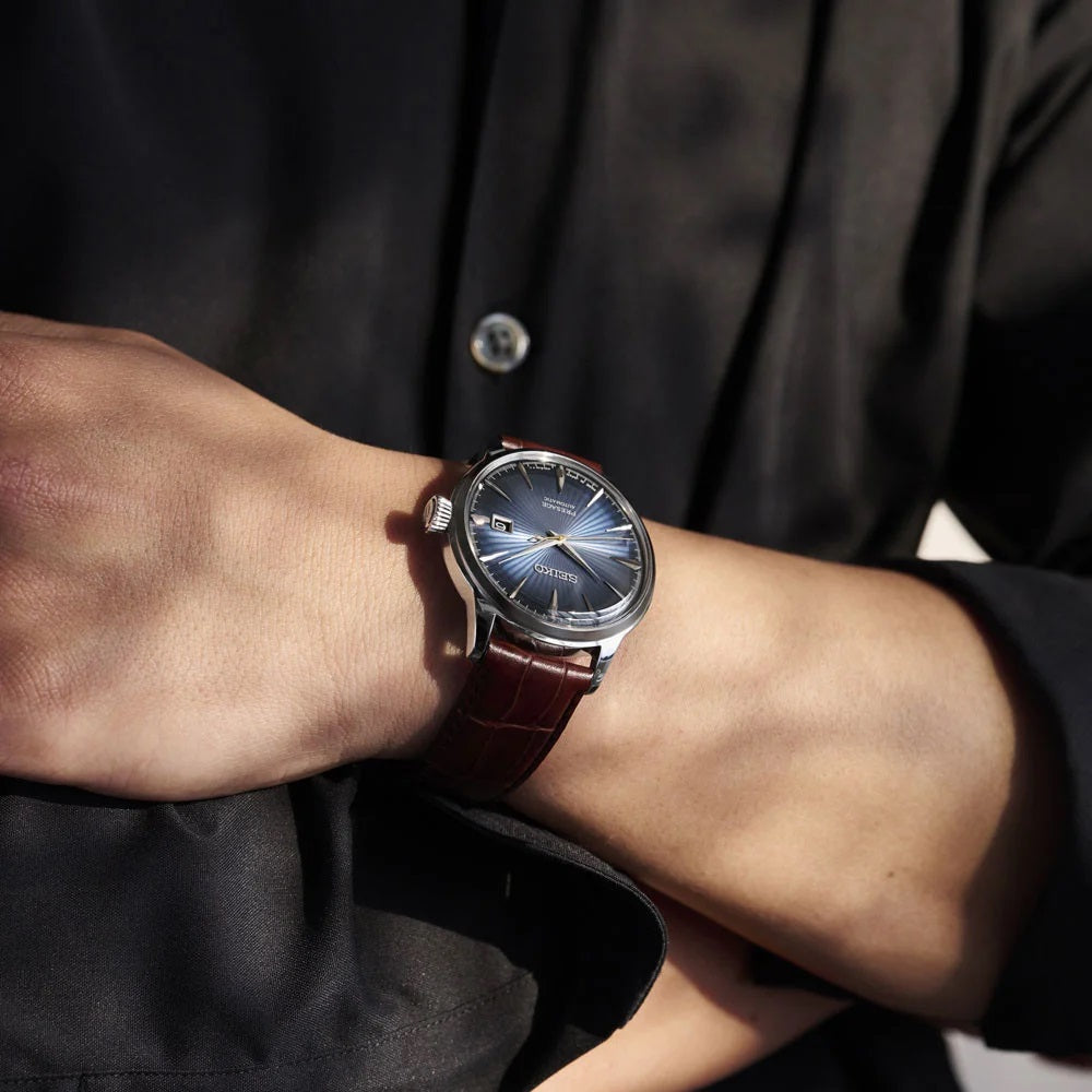 Seiko Presage SRPK15J1 JAPAN MADE Cocktail Time Midnight Blue Moon New