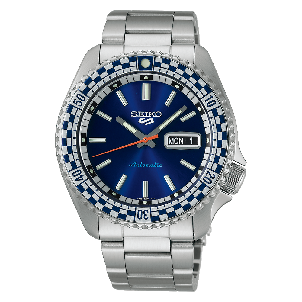 Seiko 5 Sports Automatic Watch SRPK65K1 Checker Flag SPECIAL EDITION WR100
