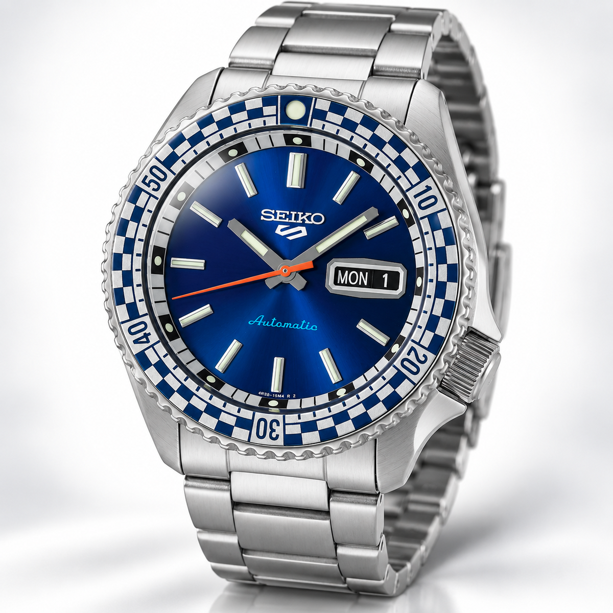 Seiko 5 Sports Automatic Watch SRPK65K1 Checker Flag SPECIAL EDITION WR100