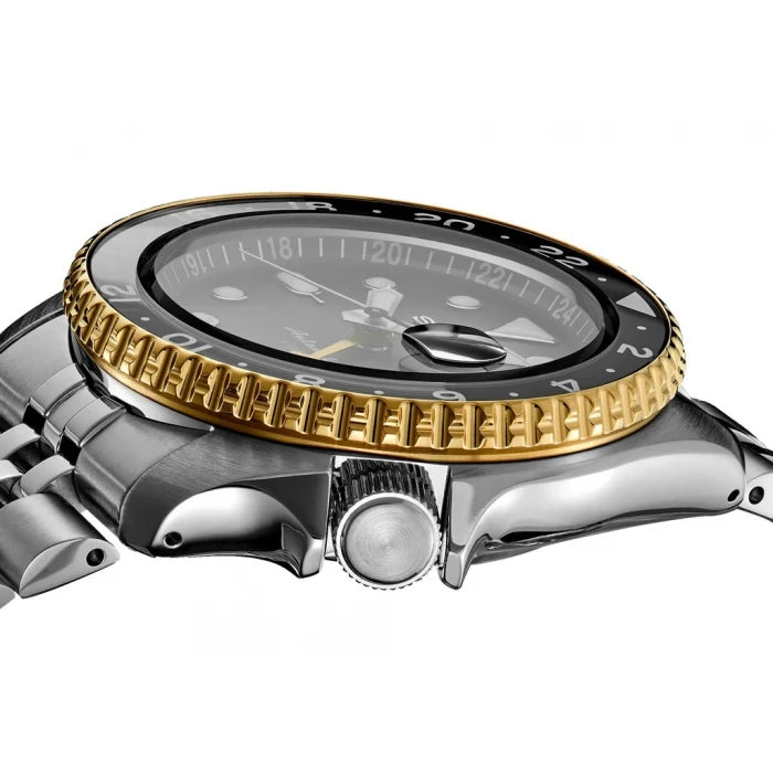 Seiko 5 Sports Automatic GMT SSK021 Watch JAPAN MADE Wr100 Dark Gold 4R34