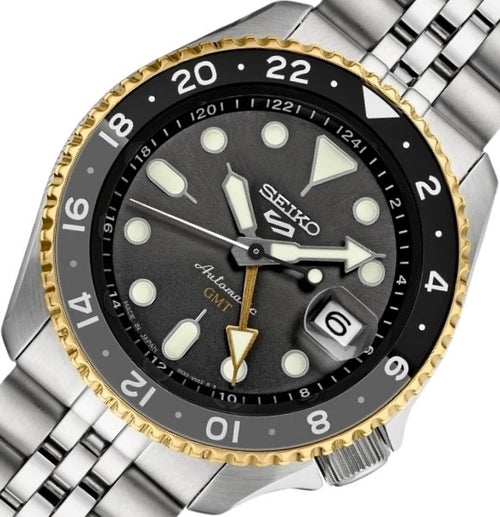 Seiko 5 Sports Automatic GMT SSK021 Watch JAPAN MADE Wr100 Dark Gold 4R34