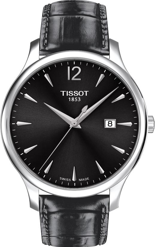 Tissot Tradition 42mm Watch T063.610.16.057.00 WR100 SWISS MADE Black Dial