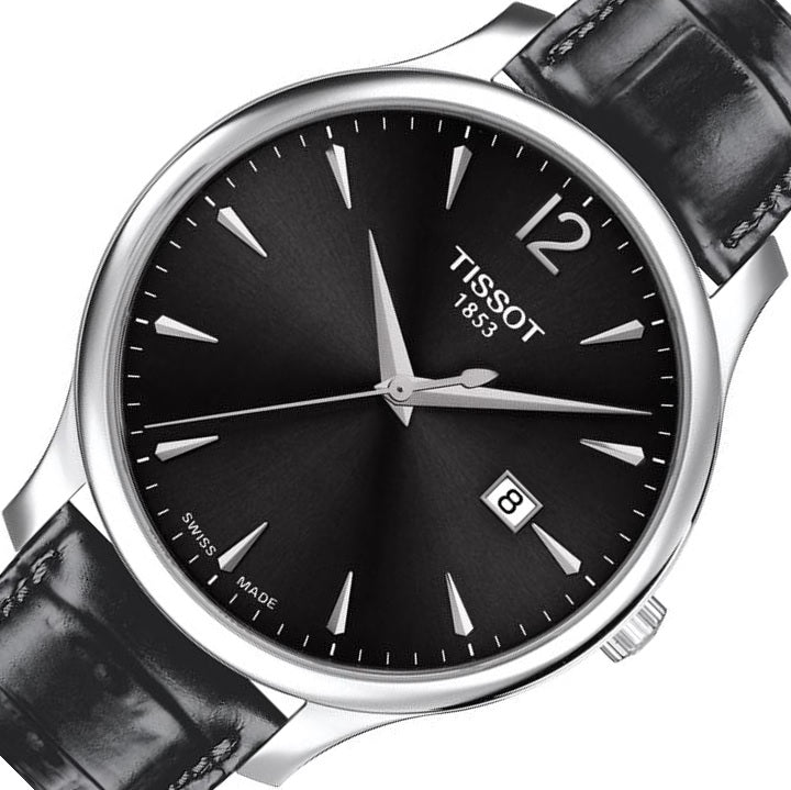 Tissot Tradition 42mm Watch T063.610.16.057.00 WR100 SWISS MADE Black Dial