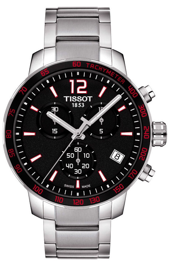 Tissot T-Sport Chrono Quickster Watch Man T095.417.11.057.00 WR100 SWISS MADE New