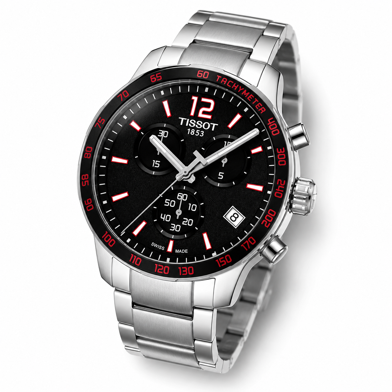 Tissot T-Sport Chrono Quickster Watch Man T095.417.11.057.00 WR100 SWISS MADE New
