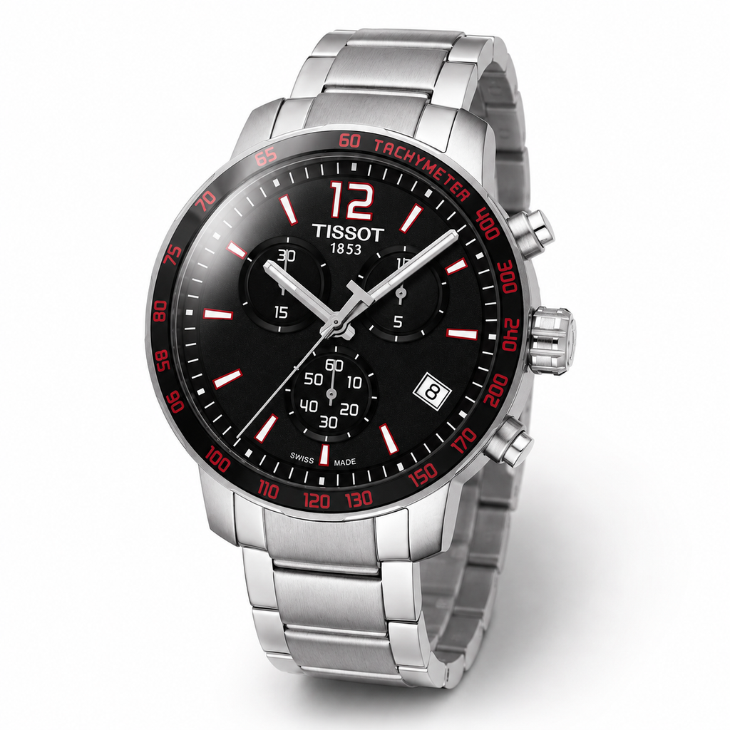 Tissot T-Sport Chrono Quickster Watch Man T095.417.11.057.00 WR100 SWISS MADE