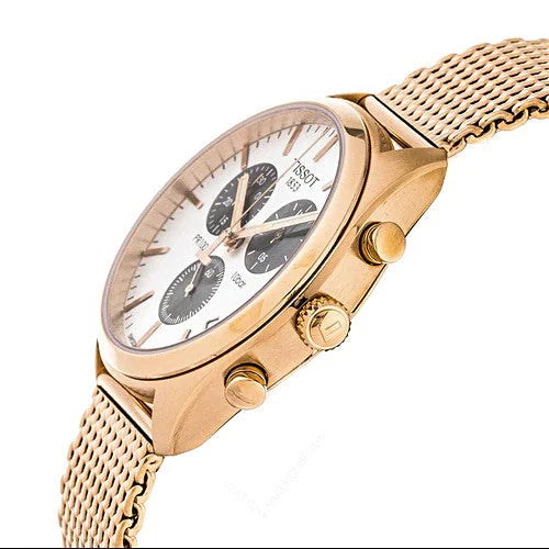 Tissot PR100 Chronograph Watch WR100 T101.417.33.031.01 SWISS MADE Gold New