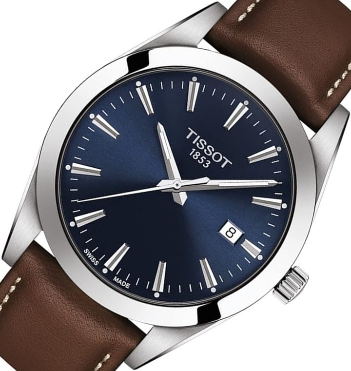 Tissot Gentleman 40mm Watch T127.410.16.041.00 WR100 SWISS MADE Blue Dial