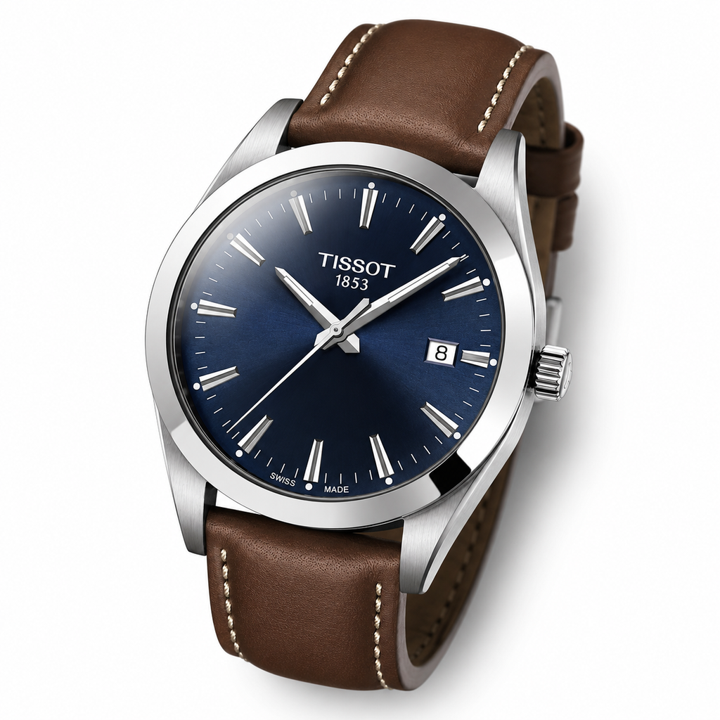 Tissot Gentleman 40mm Watch T127.410.16.041.00 WR100 SWISS MADE Blue Dial