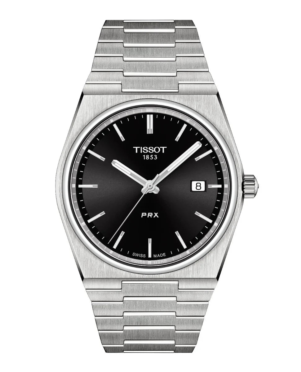 Tissot PRX 40mm Watch T137.410.11.051.00 WR100 SWISS MADE Quartz Black New