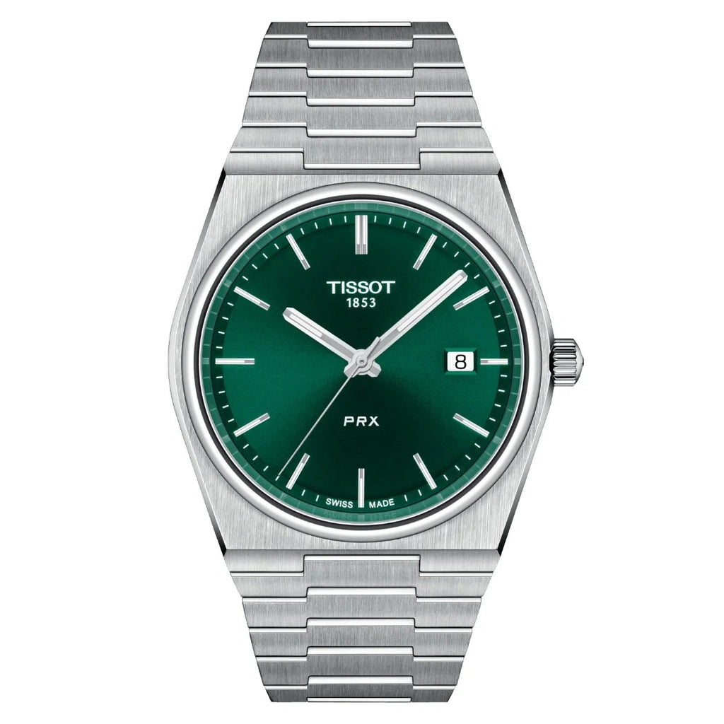 Tissot PRX 40mm Watch T137.410.11.091.00 WR100 SWISS MADE Quartz Green New