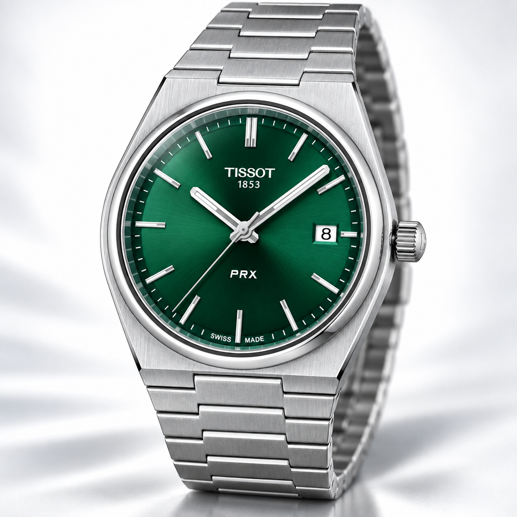 Tissot PRX 40mm Watch T137.410.11.091.00 WR100 SWISS MADE Quartz Green New