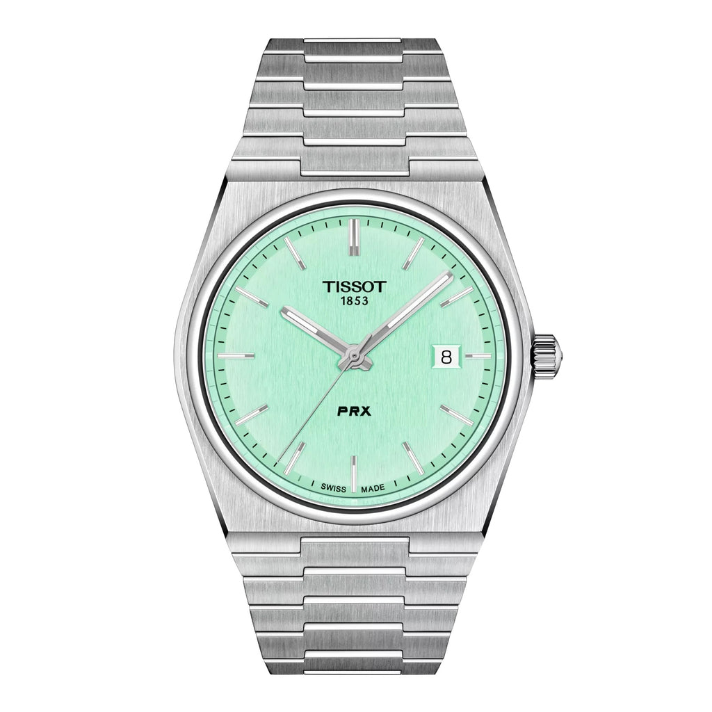 Tissot PRX 40mm Watch T137.410.11.091.01 WR100 SWISS MADE Quartz Light Green New