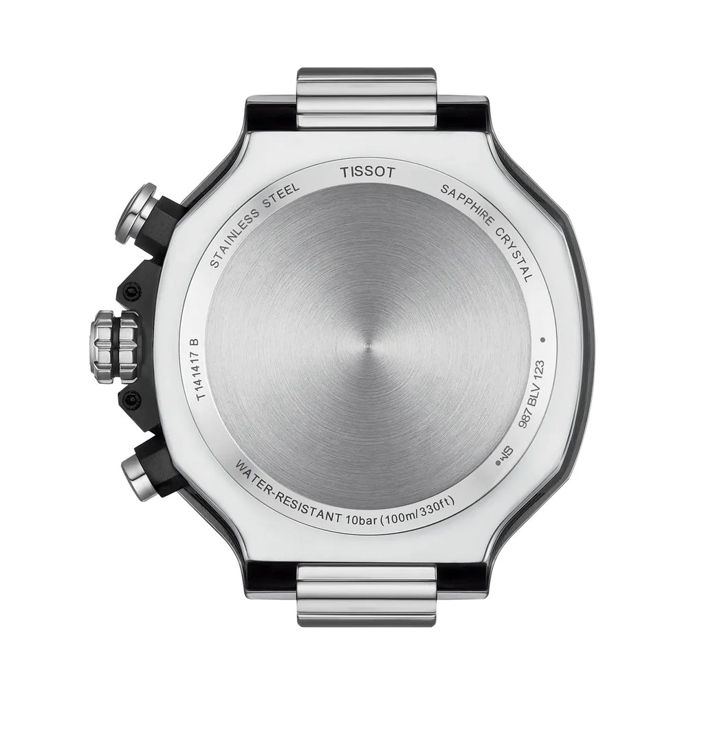 Tissot T-Race Quartz Chrono T141.417.17.011.00 SWISS MADE WR100 45mm Silver Gold