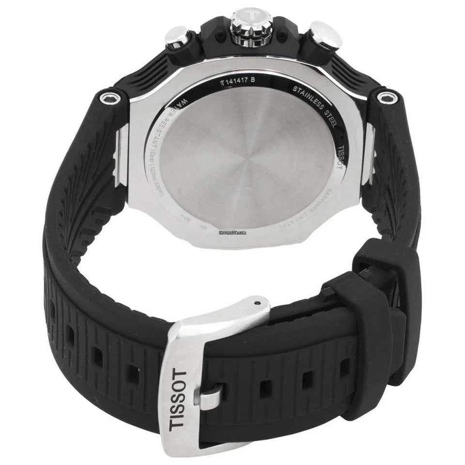 Tissot T-Race Quartz Chrono T141.417.17.011.00 SWISS MADE WR100 45mm Silver Gold